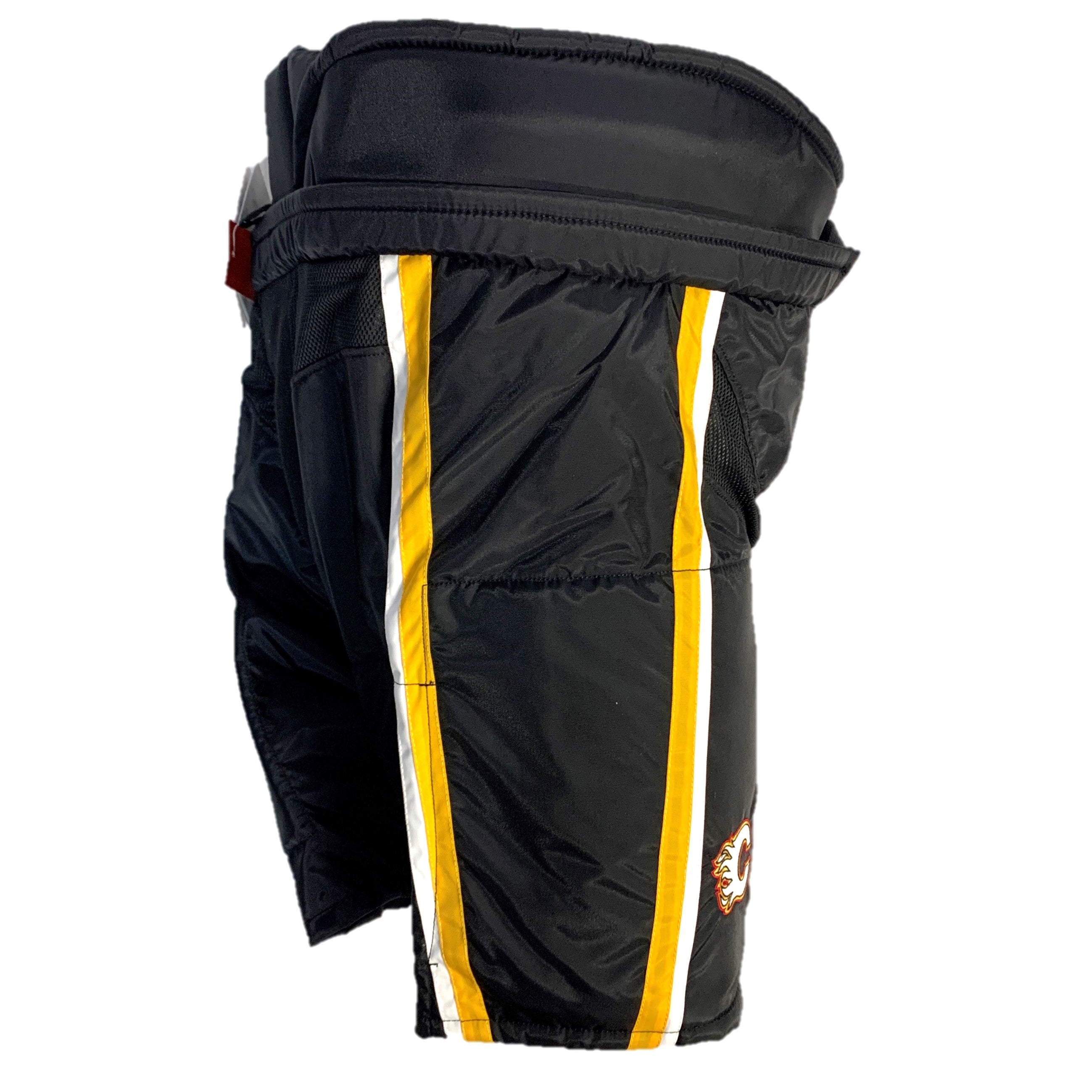 CCM HP35 - Pantalon de hockey professionnel NHL - Flames de Calgary - (Noir/Blanc/Jaune)